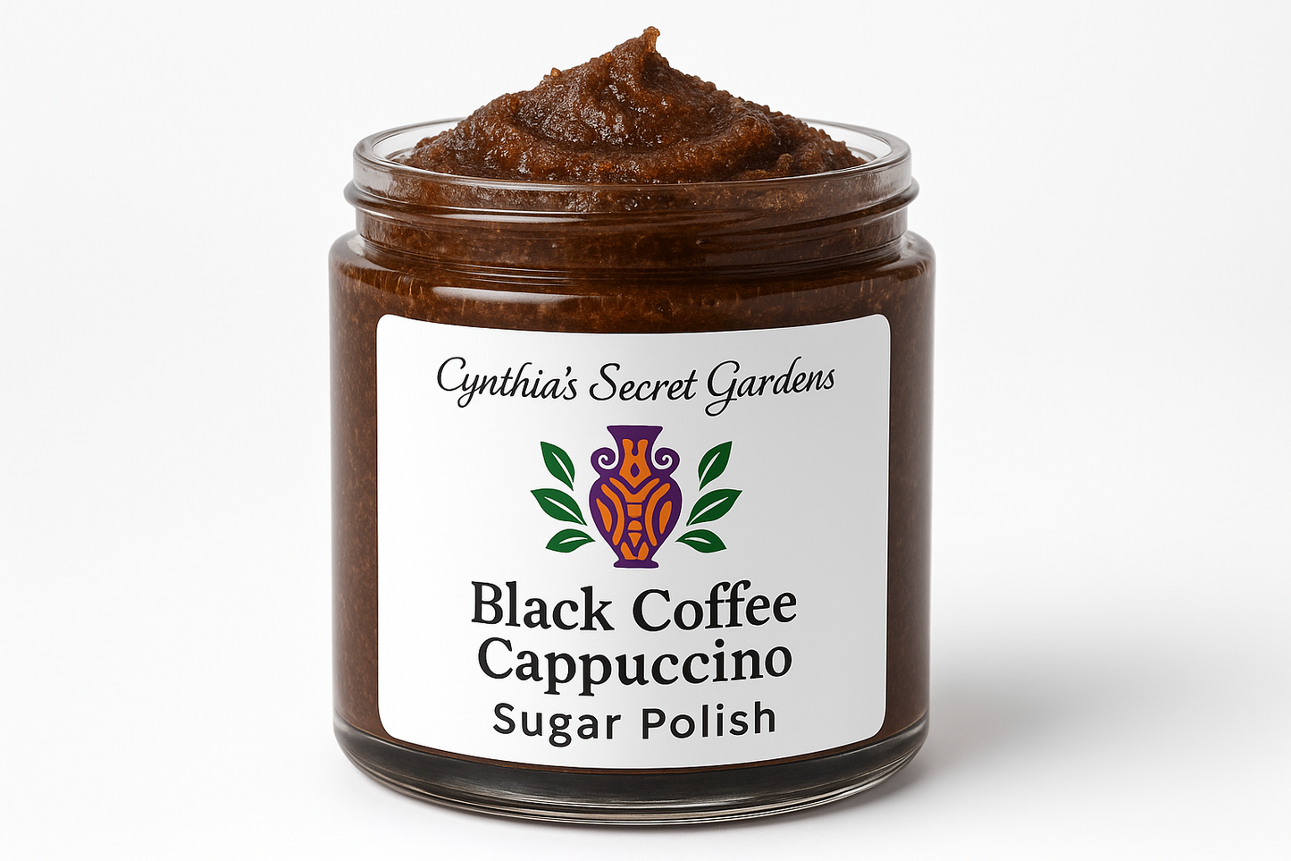 Black  Coffee Cappuccino Shea Butter Sugar Polish